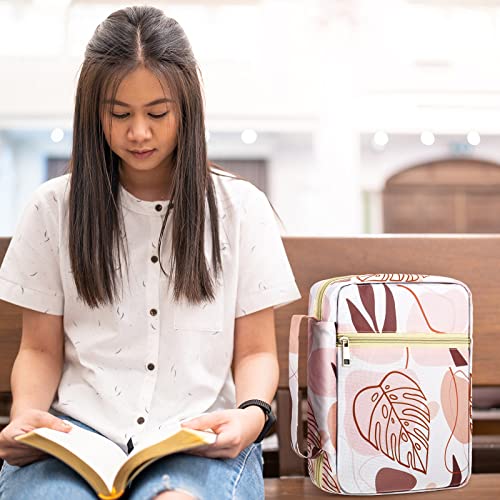 Laumoi Bible Cover Case for Women 10'' Leaf Bible Holder Case Large Religious Carrying Bag for Women Study Christian Book Gift (Boho Style) - style: Boho Style