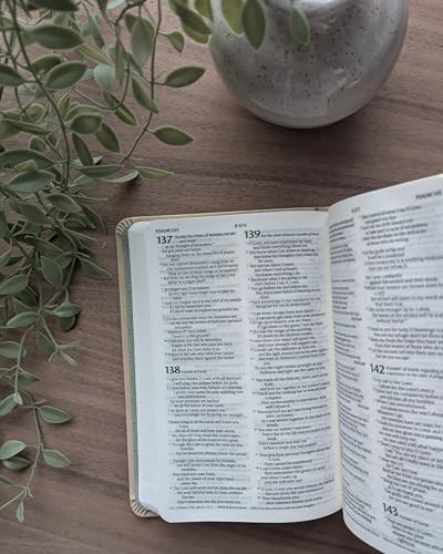 NLT Premium Value Compact Bible, Filament Enabled (LeatherLike, Ivory Vine)
