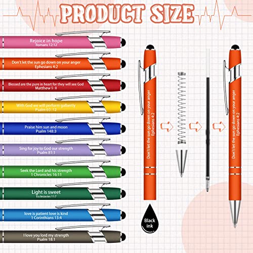 Geosar 30Pcs Christian Bible Verse Ballpoint Pen Gift Scripture, Colorful - color: Colorful