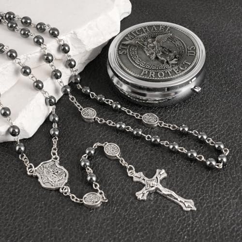 Saint Michael the Archangel Catholic Rosary Necklace - color: Saint Michael A