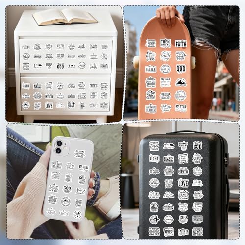 100 Pcs Christian Bible Verse Scripture Stickers for Women - style: Christian Bible Verse