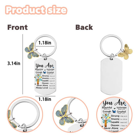 Christian Inspirational Keychains for Women Girls Mom Grandma Birthday Christmas Gifts for Women Bible Verse Keychain for Backpacks Purse Spiritual Religious Keychain for Teens Girls