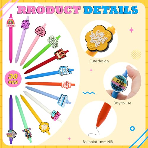 30 Pcs Phrase Ballpoint Pens Funny Writing Pen Bulk Positive Black Ink Pens Gifts Supplies Stationery Office Party Favors - color: Phrase-30P