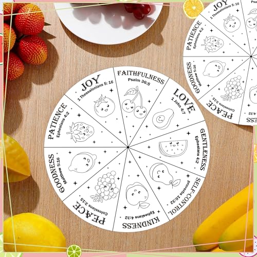 Pop Resin 30 Sets 9 Inch Color Your Own Fruit of the Spirit Crafts