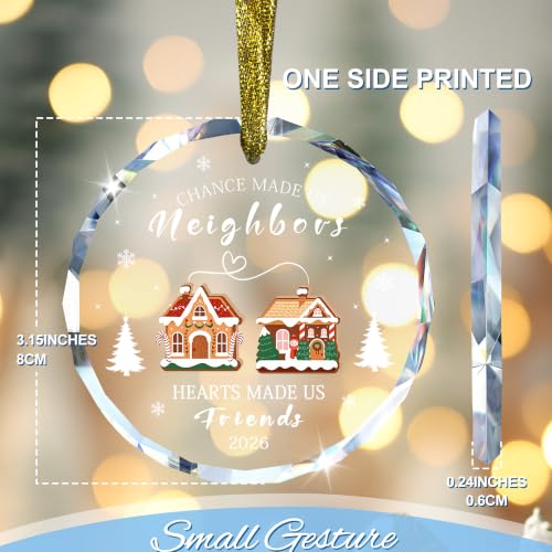Neighbor Gifts, Glass Neighbor Christmas Ornament 2026 - style: Neibor