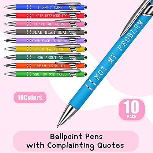 10Pcs Ballpoint Pen with Stylus, Vivid Color, Negative Verse - style: Negative Verse