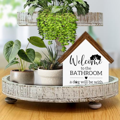Funny Dog Bathroom Decor, Welcome to the Bathroom a Dog Will Be with You - color: welcome