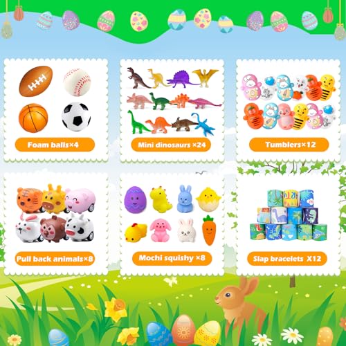 GOAUS Easter Egg Fillers Party Favors for Kids, 220 Pcs Small Toys Prizes Bulk, Goodie Bags Stuffers, Treasure Box Toys for Classroom, Prize Box Birthday Goody Bag - style: 220 toys
