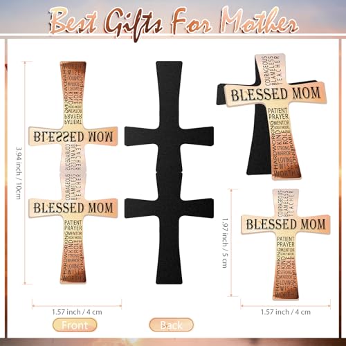 Spakon 30 Set Christian Mother's Day Gifts Religious Cross Bookmarks for Church Menbers Blessed Mom Magnet Bookmarks and Bible Verse Cards Appreciation Gifts for Book Lovers Devotional Study Guide
