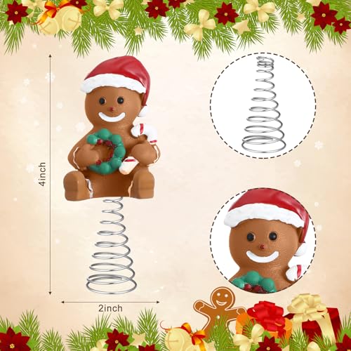 Namalu Mini Christmas Tree Topper Small Gingerbread Man Treetop for Christmas Tree 4 Inch Gingerbread Ornaments Decorative for Home Xmas Wine Bottle Wedding Bridal Shower Holiday Party Decorations - style: Gingerbread Man