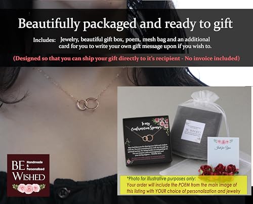 Be Wished Confirmation Gifts, Thoughtful Handmade Necklace with Meaningful Message, Ready to Give Jewelry - style: Eternity Necklace