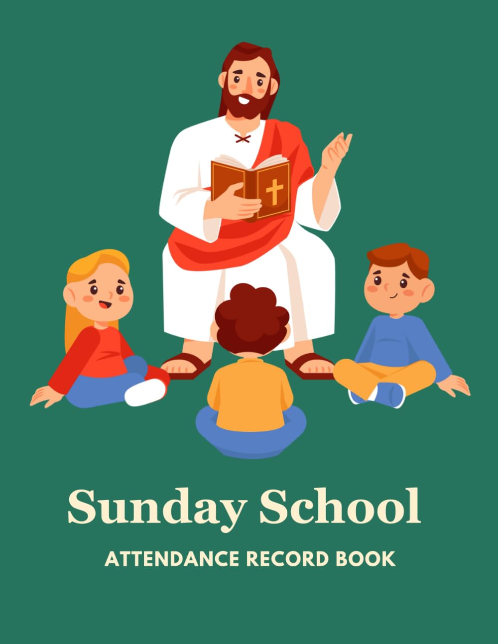 Sunday School Attendance Record Book: Attendance Register Chart Record- Tracker for Sunday School Attending | With Sunday School Teacher Planner | ... school record book | Sunday school gifts