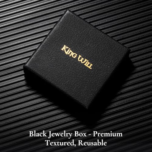 King Will 316L Stainless Steel Spinner Ring for Men Women Size 4-16 - color: A-Matte Black Gray