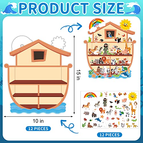 Thyle 12 Set Noahs Ark Sticker Scene Craft Kit for Kid,Sunny Days - style: Sunny Days
