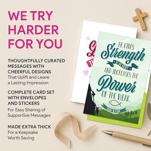 Decorably 120 Pack Inspirational 4x6in Christian Greeting Cards