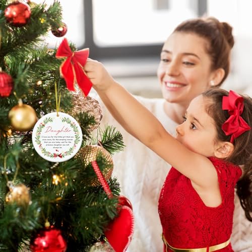 FaCraft Daughter Christmas Ornament 2026 - Daughters Gifts from Mom Dad - color: 1-2 Daughter