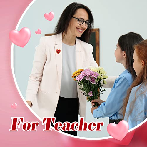 Taiyin 48 Pcs Heart Pins Bulk You Make a Difference Pin Button Nurse Pins Heavy Duty Heart Motivational Lapel Pin Gift for Employee Staff Team Volunteer Nurse Teacher Bulk Valentine's Day