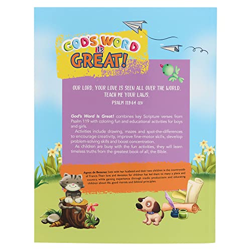 God's Word is Great! Coloring Book and Activity Fun Book From Psalm 119