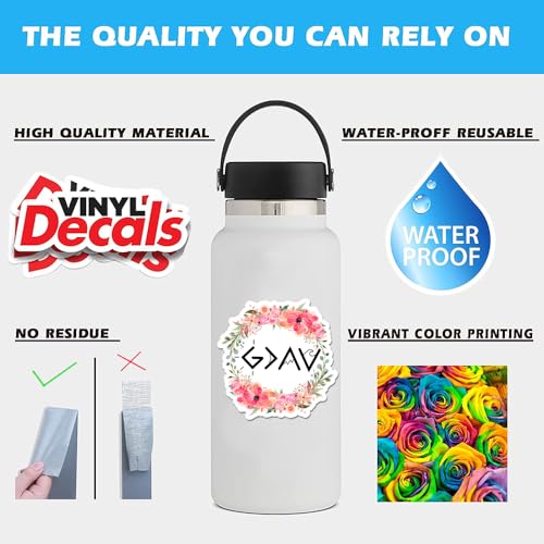 God is Greater Than The Highs and Lows Stickers Christian Faith Jesus Decals Vinyl Waterproof Journaling Aesthetic Bible Verse Stickers for Water Bottles Laptop (God is Greater) - color: God is Greater