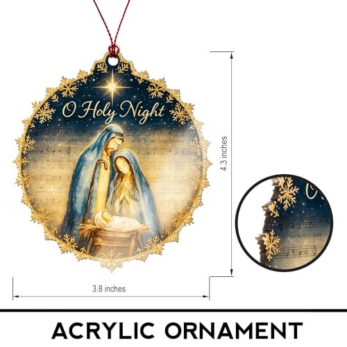 Christmas Nativity Ornament 2026 - Christian Christmas Ornaments - Religious Christmas Ornaments - Christmas Ornaments - Christian Christmas Decor - Christmas Decoration - color: Oholy