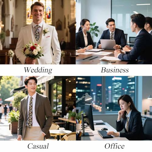 funny Ties for Men Business Novelty Men's Neckties for Festival Holiday Party Valentine's Day Wedding Christmas - color: Mexican Skulls Colorful