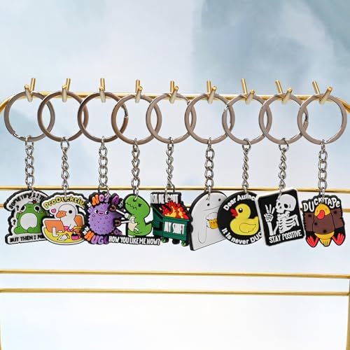 Cute Keychain Bulk,Cute Key Chain for Car Keys Purse Bag Rewards - color: Sfunny-25
