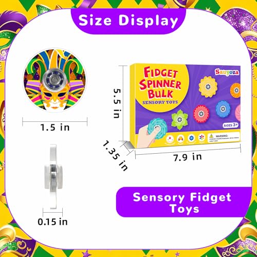 52 Pack Carnival Party Favors Fidget Spinner for Kids Birthday, Masquerade Fidget Spinner Bulk for Classroom Rewards, Goodie Bag Stuffers, Masquerade Party Supplies - color: Tl-sa-3-carnival
