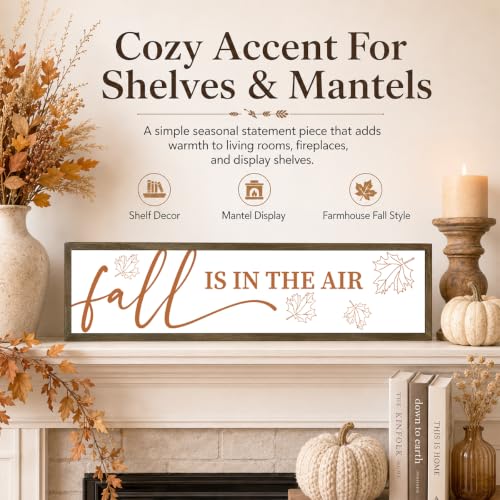 Fall Wall Decoration, Fall Is in the Air Sign Rustic Farmhouse Home Decor - color: Fall Sign 7