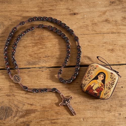 Catholic Rosary Beads, Rosarios Cross Pendant Decorative Prayer Box - color: Style-4