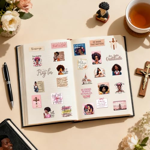 Prayer Board Supplies Stickers - 100 Pcs Pink Brown Black Girl Gift - color: Pink Prayer