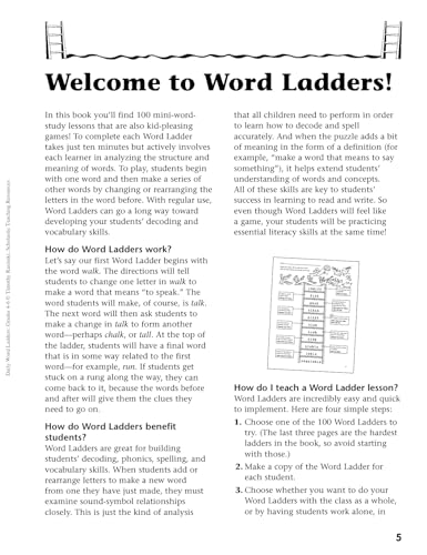 Daily Word Ladders: Grades 4-6