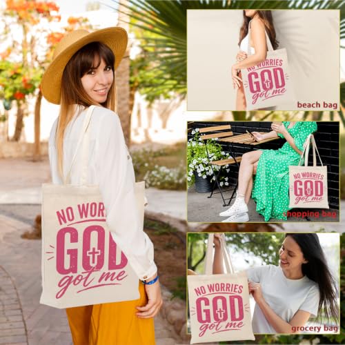 Faith Canvas Tote Bag, Christian Gifts for Women Mama Sister Inspirational Bible Verse Birthday Christmas - color: Christian 878
