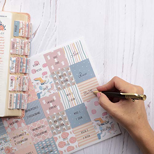 DiverseBee Laminated Bible Tabs for Women and Girls (Sweet) - color: Sweet