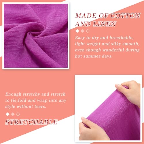Geyoga 6 Pcs Women Scarf Shawl Hijab Scarves - color: Vibrant Colors