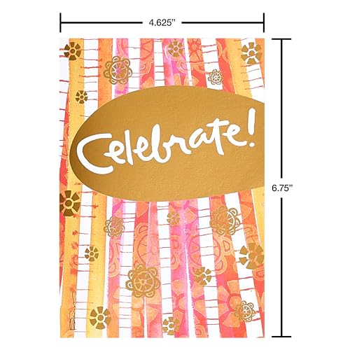 American Greetings 33-Count Birthday Card Pack designed by Kathy Davis Studios, Colorful Watercolor Assortment - color: Kathy Davis Designs - Party Hats, size: 4.625 inches x 6.75 inches (Pack of 1)