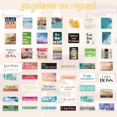Vision Board Stickers, 50 Pcs Magazine Aesthetic Die-Cut Decals - color: Magazine Words