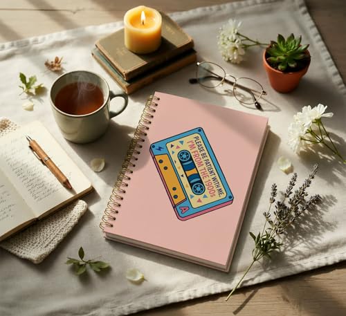 KDHTY Funny Cute Spiral Notebook Journal for Women,Coworker Gift for Coworker Employee Colleague Boss Friends,Please Be Patient With Me 1900s,Sarcastic Gift for Women Men,5.5 x 8.3 - color: preppyball