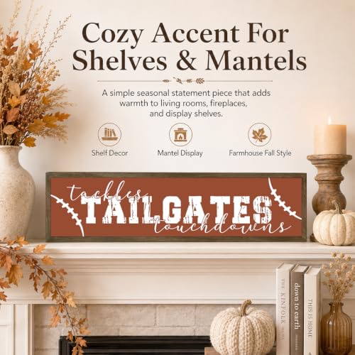 Football Wall Decoration, Tailgate Sign Rustic Farmhouse Home Decor - color: Fall Sign 8
