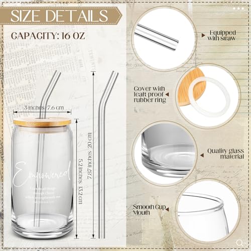 Funnymoom 12 Pcs Christian Gift Bulk 16 oz Bible Glass Cups, Classic - style: Classic