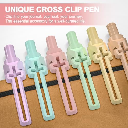 6 Pack Bible Journaling Gel Pens, 0.7mm Black Ink Retractable - color: Macaron-Black Ink