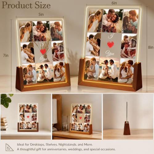 Custom Picture Frames Anniversary Couple Gifts for Girlfriend Women Men - color: S1