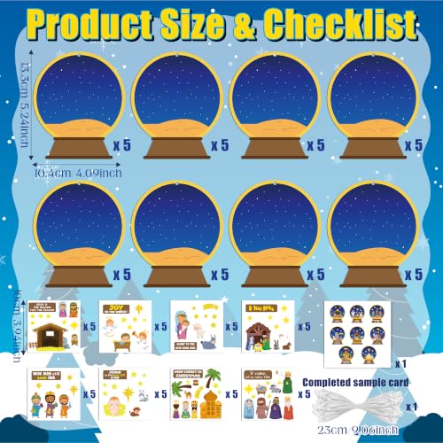 ANGOLIO Make a Nativity Craft Kits, 123 Christmas Christian Crafts for Kids - style: Christmas Nativity Religious Christian Jesus