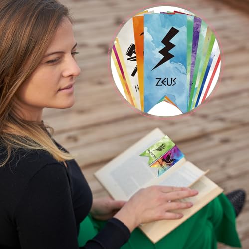 Wxiben Greek Mythology Magnetic Bookmark - 28 Pcs Olympians Gods Bookmarks for Book Lover Ancient Greek Book Marks Page Magnets Marker Clip for Students Teacher Office Reading Bookish Favor - style: Greek Mythology