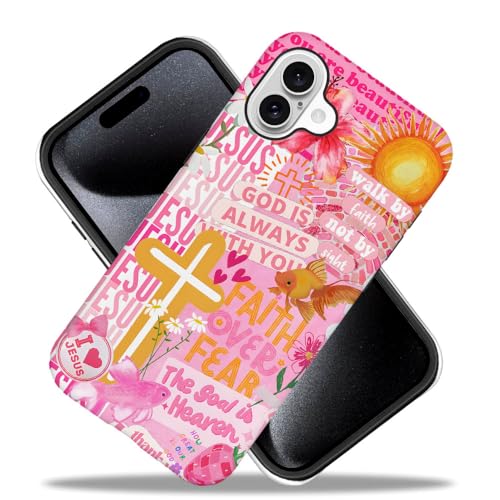 Case for iPhone 16 - Slim Fit Anti-Scratch Phone Case for Girl Women - Christian Collage Bible Verse Jesus (Frosted) - color: Christian Collage Bible Verse Jesus, size: iPhone 16