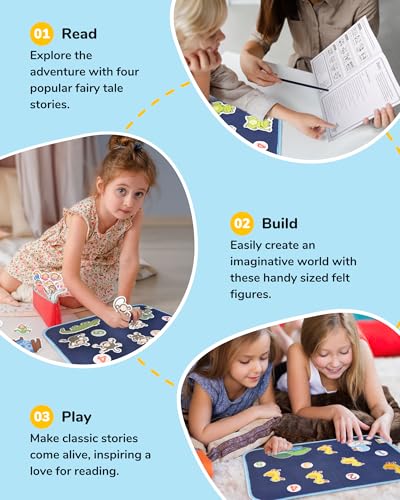 CHEFAN 12 Pack Felt Board Story Sets, Flannel Board Stories for Toddlers - color: Black
