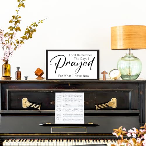 I Still Remember the Days I Prayed Christian Wood Box Sign Desk Decor,Bible Verse Wooden Block Sign for Home Farmhouse Bedroom Wall Shelf Tabletop Decor - style: I Still Remember