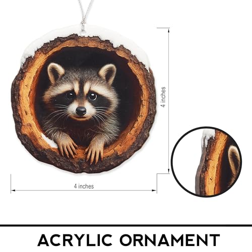 Funny Christmas Ornaments - Raccon Gifts - Raccoon Christmas Ornaments - Animal Lovers Ornaments - Racoon Ornament - Christmas Ornament 2026 - White Elephant Gifts - Xmas Tree Funny Decoration - color: Racoon3