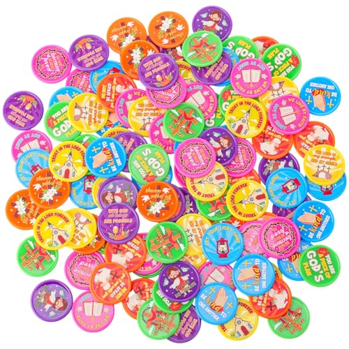 Eersida 120 Pcs Christian Coins Bulk Bible Verse Jesus Tokens, Novel - style: Novel