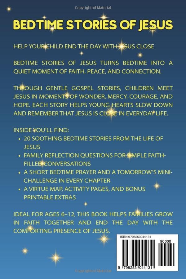 Bedtime Stories of Jesus: Gentle Bible Stories of Faith, Miracles, and Prayers for Catholic Children (Bedtime Stories for Catholic Children)