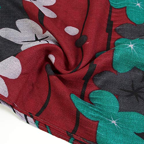 Scarf& Scarfand's Vibrant Colored Artistic Painting & Graphic Print Infinity Fashion - color: Flower Gray